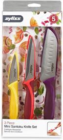 img 1 attached to 🔪 Compact and Versatile: ZYLISS 3-Piece Mini Santoku Knife Set – Stainless Steel Blades with Sheath Covers