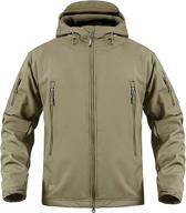 crysully tactical soft shell jacket for men - windproof outdoor climbing coat with fleece hood logo