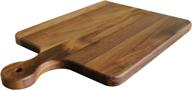 handcrafted walnut wood cutting board with handle - made in the usa - versatile charcuterie platter (10x16, walnut) логотип