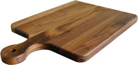 img 4 attached to Handcrafted Walnut Wood Cutting Board with Handle - Made in the USA - Versatile Charcuterie Platter (10x16, Walnut)