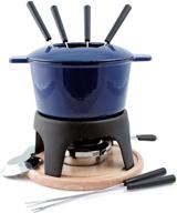 swissmar sierra 1.6-quart cast iron meat fondue set: 11-piece deep blue delight! logo