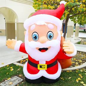 img 2 attached to 🎅 GOOSH 6.5 FT Christmas Inflatable Santa Claus: Hand-Waving Blow-Up Yard Decoration with LED Lights - Holiday Clearance Sale for Christmas, Parties & Gardens