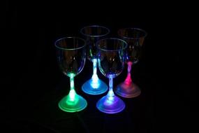 img 3 attached to 🍷 Lily's Home LED Light Up Flashing Color Changing Wine Cocktail Glasses - Set of 4