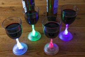 img 2 attached to 🍷 Lily's Home LED Light Up Flashing Color Changing Wine Cocktail Glasses - Set of 4