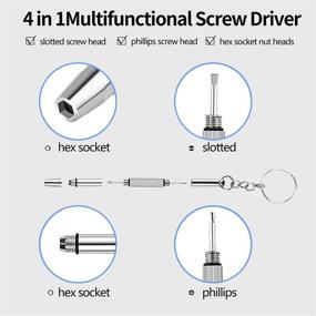 img 1 attached to 🔧 Eyeglasses Repair Tool Kit - Kingsdun Precision Screwdriver Set with Assorted Eyeglass Screws and Curved Tweezer for Eyeglasses, Sunglasses, Spectacles, and Watch Repair