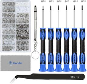 img 4 attached to 🔧 Eyeglasses Repair Tool Kit - Kingsdun Precision Screwdriver Set with Assorted Eyeglass Screws and Curved Tweezer for Eyeglasses, Sunglasses, Spectacles, and Watch Repair