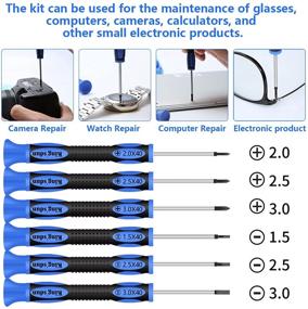 img 3 attached to 🔧 Eyeglasses Repair Tool Kit - Kingsdun Precision Screwdriver Set with Assorted Eyeglass Screws and Curved Tweezer for Eyeglasses, Sunglasses, Spectacles, and Watch Repair