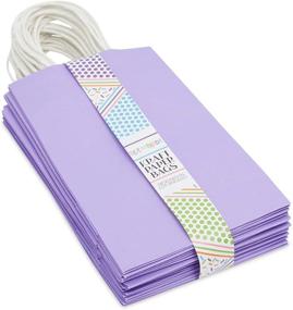 img 2 attached to 25-пакет фиолетовых бумажных праздничных подарочных сумок 🎁 с ручками (9 x 5,3 дюйма) - Улучшите свой SEO