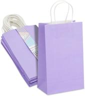 25-пакет фиолетовых бумажных праздничных подарочных сумок 🎁 с ручками (9 x 5,3 дюйма) - улучшите свой seo логотип