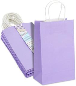 img 4 attached to 25-пакет фиолетовых бумажных праздничных подарочных сумок 🎁 с ручками (9 x 5,3 дюйма) - Улучшите свой SEO