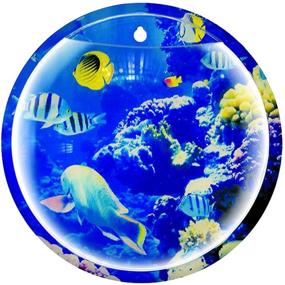 img 4 attached to 🐠 Tfwadmx Hanging Fish Bowl - Acrylic Wall Mount Fish Tank Aquarium with Flowerpot - Home Decor Plant Pot (9.2In)