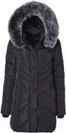 π§₯ warm winter coat for women with fur hood - long quilted puffer jacket & plush lining logo