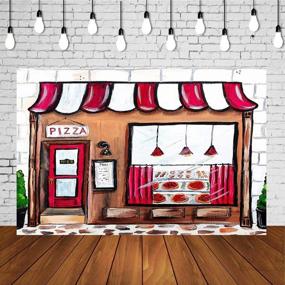 img 2 attached to 🍕 AOSTO 6.5x5ft Pizza Shop Photo Background: Vibrant Decor for Baby Showers, Birthday Parties & Cake Table – W-3668