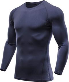 img 4 attached to ATHLIO Men's Thermal Compression Shirts - Pack of 1 👕 or 3, Winter Gear Sports Base Layer Top, Athletic Running T-Shirt