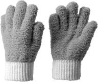 🧤 gratoso microfiber dusting gloves - reusable mitts for house cleaning, window blinds, lamps, mirrors, books, plants, and automotive interiors (1 pair, grey) logo