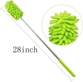 img 3 attached to 🧹 Efficient Extendable Microfiber Hand Dusters: Washable Dusting Brush with Telescoping Pole - Ideal for Car, Computer, Air Conditioning, TV & More (2Pack)