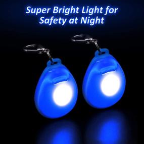 img 3 attached to 🐶 HIGO LED Dog Tags: 2-Pack Clip-on Walking Lights for Nighttime Dog Walks (Blue-Round)