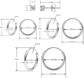 img 1 attached to Серьги с бесконечным хрящом из стерлингового серебра