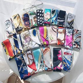 img 1 attached to 🎀 Versatile Neckerchief Scarf Set - 35pcs Hairband Handbag Handle Ribbon Fashion Bag for Women Girls, Perfect for Stylish Decoration