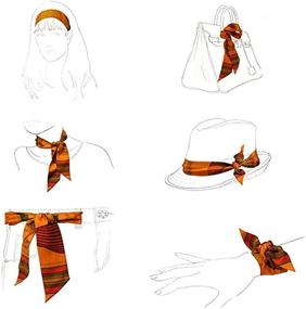 img 2 attached to 🎀 Versatile Neckerchief Scarf Set - 35pcs Hairband Handbag Handle Ribbon Fashion Bag for Women Girls, Perfect for Stylish Decoration