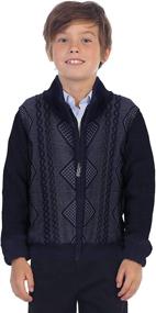 img 3 attached to 👦 Stylish Gioberti Geometric Cardigan for Boys: Lightweight and Durable Sweater