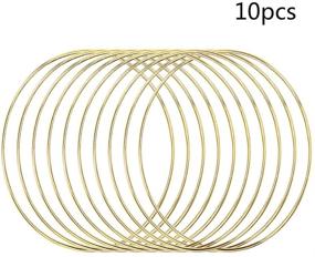 img 3 attached to 🕸️ Coceca Dream Catcher Rings: 10pcs 6 Inch Gold Metal Hoops for Crafts and Dream Catcher Making