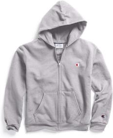 img 1 attached to Stay Warm and Stylish with the Champion Double Fleece Hooded Sweatshirt for Boys' Clothing