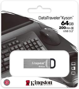 img 1 attached to Kingston DataTraveler Kyson 64GB: High Performance USB 3.2 Metal Flash Drive, Up to 200MB/s Speeds
