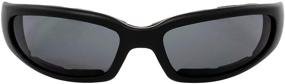 img 1 attached to 🕶️ Global Vision Chicago Padded Motorcycle Sunglasses: Black Frames, Clear + Smoke Lenses - Set of 2 Pairs