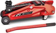 alltrade powerbuilt 640181 garage trolley jack: 2-ton lifting capacity, red logo