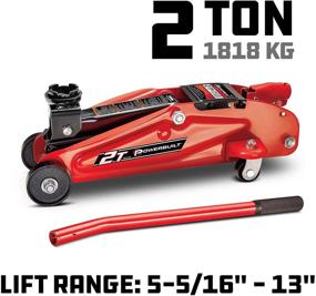 img 3 attached to Alltrade Powerbuilt 640181 Garage Trolley Jack: 2-Ton Lifting Capacity, Red