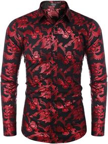 img 3 attached to 👔 COOFANDY Stylish Men's Fashion Shirts for Nightclub and Casual Wear