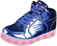 skechers kids energy lights eliptic sneaker - high-visibility led light-up shoe logo