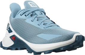 img 3 attached to Salomon ALPHACROSS Running Shoes: Stylish and Versatile Athletic Footwear for Girls - Delphinium Legion Edition