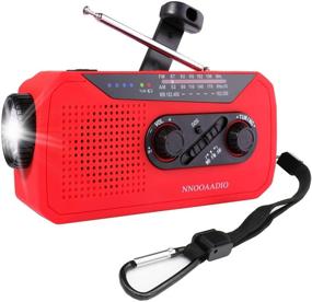 img 4 attached to 🔋 NNOOAADIO Emergency Weather Radio with Hand Crank, Solar and Battery Power, Survival NOAA AM FM Portable Radio with 1W LED Flashlight Kit, Built-in SOS Alarm, 2000mAh Power Bank & USB Charger