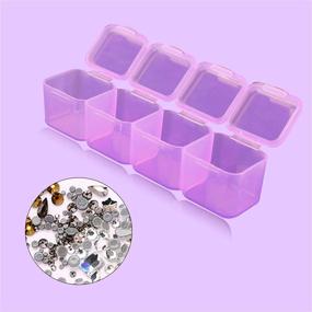 img 1 attached to 💎 WerkWeit 168 Slot Diamond Storage Organizer: 6 Pack, 28 Grids Plastic Box