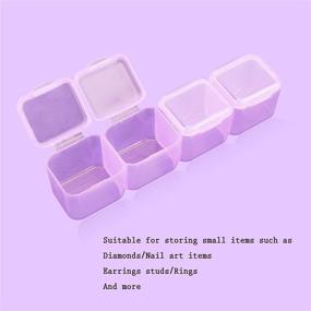 img 2 attached to 💎 WerkWeit 168 Slot Diamond Storage Organizer: 6 Pack, 28 Grids Plastic Box