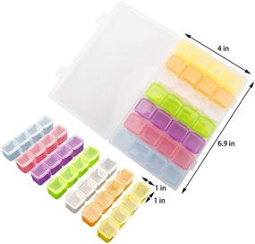 img 3 attached to 💎 WerkWeit 168 Slot Diamond Storage Organizer: 6 Pack, 28 Grids Plastic Box