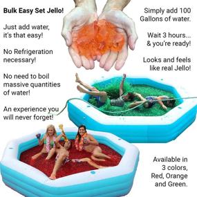 img 3 attached to 🔴 Ultimate Bulk RED Jello Wrestling Kit: Crystal Mix for 100Gal (380L) Fun! Perfect for Pool Parties, Obstacle Runs, Tug of War & More!
