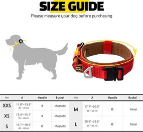 img 3 attached to 🐶 The Comfort Collar: Premium Cowhide Padded Dog Collar with Reflective Velcro Patch, Easy Control Handle - Suitable for All Breeds (S,M,L)