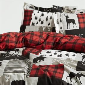 img 1 attached to 🎄 Bedsure Christmas Duvet Cover Set - Reversible Queen Size Christmas Bedding with 2 Pillowcases, Festive Christmas Plaid Design, Buffalo Check Printed Holiday Duvet Cover Set (Queen, Christmas Plaid)