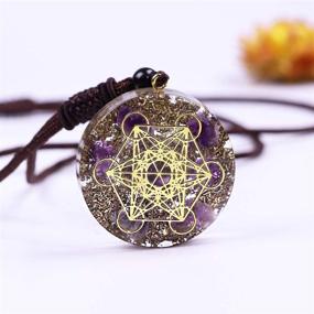 img 3 attached to 🌌 Enhance Your Cosmic Energy with the Metatron Cube Resin Pendant - Adjustable 26.38" Orgonite Necklace