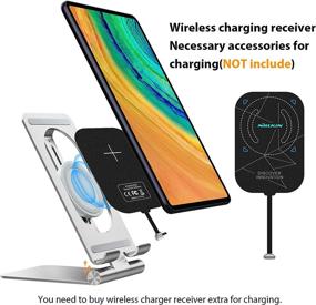 img 3 attached to 🔌 Convenient Nillkin Wireless iPad Charger Tablet Stand - 2 in 1 Holder and Charging Dock for iPad Pro, Air, Mini, and Samsung Tab - Effortless Wireless Charging