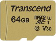 💾 high-performance transcend 64gb microsdxc/sdhc 500s memory card - reliable storage solution for your devices logo