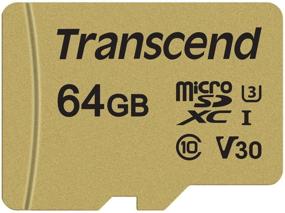 img 3 attached to 💾 Высокопроизводительная карта памяти Transcend 64GB MicroSDXC/SDHC 500S - Надежное решение для хранения данных на ваших устройствах.