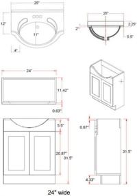 img 2 attached to 🏠 Design House 541680 Espresso Vanity Cabinet: Stylish 2-Door Vanity Combo for Compact Spaces