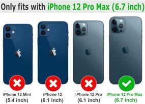 img 3 attached to Чехол-бумажник KEZiHOME для iPhone 12 Pro Max | Натуральная кожа [блокировка RFID] с отделениями для кредитных карт | Крышка-кошелек на магните с подставкой для телефона | Совместим с iPhone 12 Pro Max 5G (6,7 дюймов) | Черный/коричневый цвет.