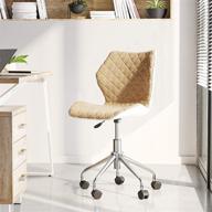 enhance comfort and productivity with techni mobili modern height adjustable office task chair in beige logo