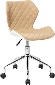 img 3 attached to Enhance Comfort and Productivity with Techni Mobili Modern Height Adjustable Office Task Chair in Beige