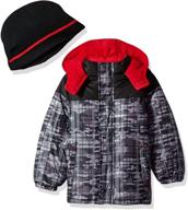 ixtreme toddler print colorblock puffer logo